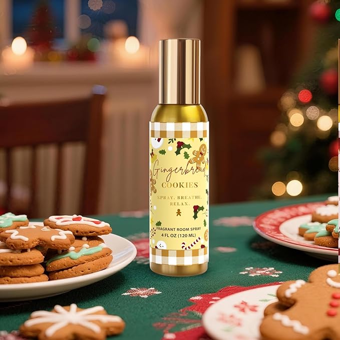 Room Spray, Balsamic Cedar, Apples, Gingerbread Cookies, 3 Pack, Each 4 fl oz, Concentrated Room Spray, Air Freshener for Home, Long-Lasting Odor Eliminator for Bathroom and Office