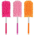 TIMIVO Mini Duster for Cleaning, 360° Bendable Hand Dusters with Extension Pole, Washable Small Duster for Car Interior, Office, Furniture
