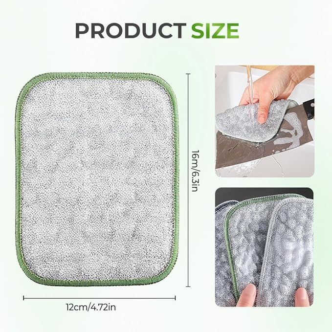 Multipurpose Wire Dishwashing Rags for Wet and Dry, Reusable Wire Miracle Cleaning Cloths, Stainless Steel Wire Cleaning Cloth Dish Rags, Silver Mesh Dishcloth, for Pots,Pans,Sinks (50pcs)