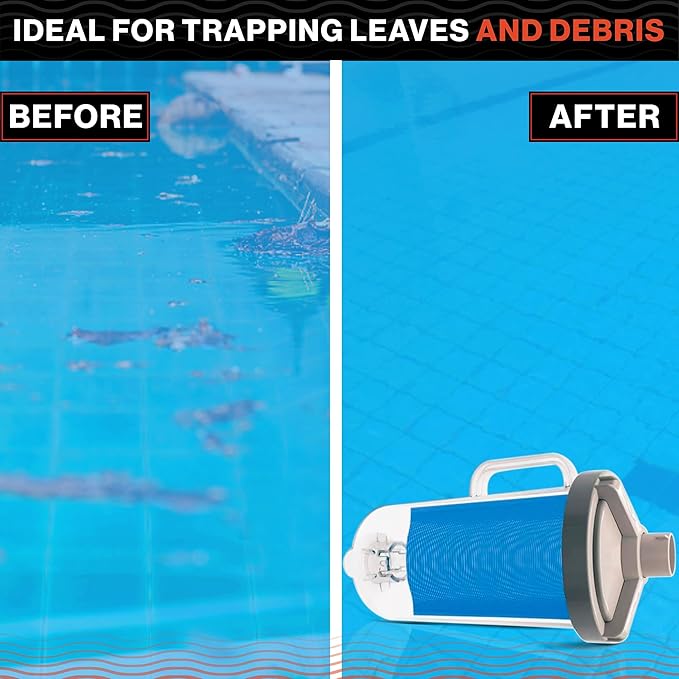 Swimables Heavy Duty Inline Leaf Canister for Pool Vacuum - Swimming Pool Leaf Canister Made with 30% More Material - Trap 50% More Leaves - Replacement for W530 Hayward Leaf Catcher
