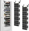 roomtalk 2 Pack Over The Door Hanging Organizer - 6 Shelves & 12 Side Pockets, Over The Door Storage for Baby Accessories & Children's Toys (13"x5"x54", Black)