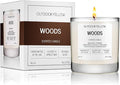 Outdoor Fellow Woods Scented Candle, 8oz, Coconut & Apricot Wax Blend, Mahogany, Cashmere, Patchouli, Tonka Bean, 40-50 Hour Burn Time, Earthy Home Fragrance