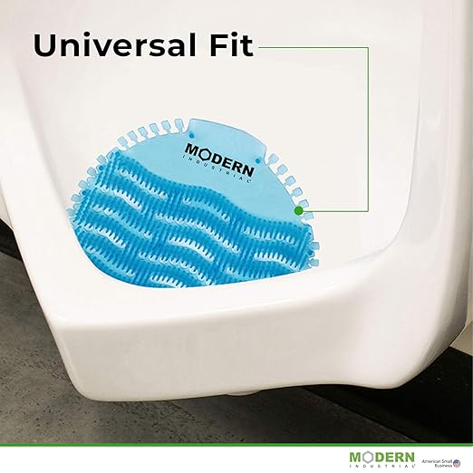 Modern Industrial Urinal Screen and Deodorizer - Fits Most Urinals, Minimizes Splash and Odors for Clean, Fresh Restrooms in Offices, Schools, and Restaurants (Pack of 10)