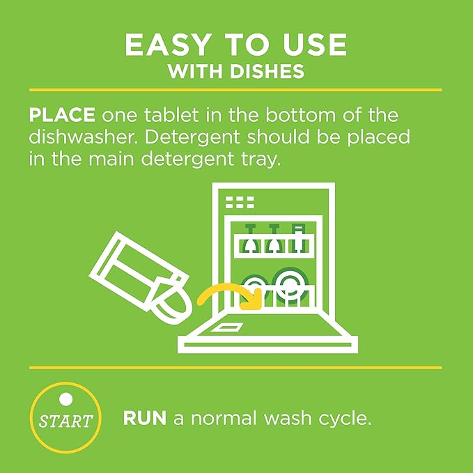 Affresh Dishwasher Cleaner, Helps Power Away Odor Causing Bacteria, Limescale, Mineral Deposits & Grime Inside Pump, Tub & Hoses, 6 Tablets, 6 Month Supply