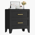 Metal Dresser Narrow Dresser for Bedroom Chest, 26.42" H Drawer Chest, Closet Dressers & Chests of Drawers for Living Room, Hallway (2 Drawers Black 24inch Wide)