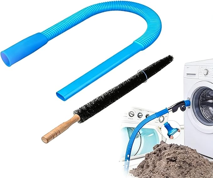 Dryer Vent Cleaner Kit，Dryer Vent Cleaning Vacuum Attachment，Fits All Vacuums，Dryer Vent Cleaning Vacuum Attachment，Universal Lint Dryer Attachment (Second-generation blue)