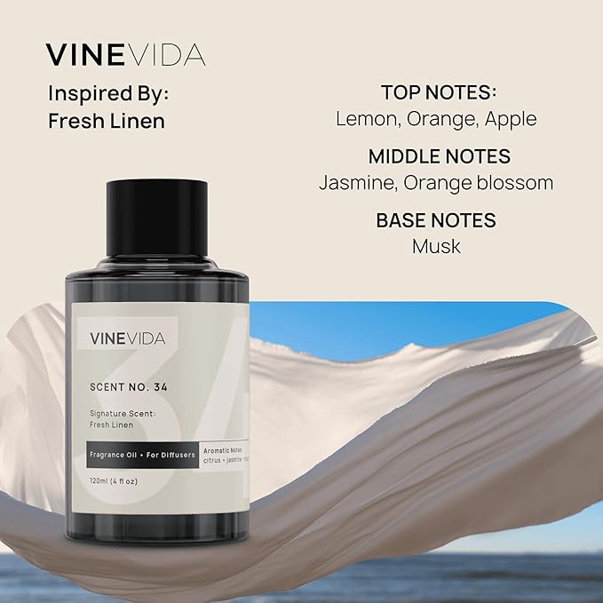 VINEVIDA Clean Collection (Pack of 4) - Diffuser Fragrance Oil Set - Cold Air Diffuser Oil