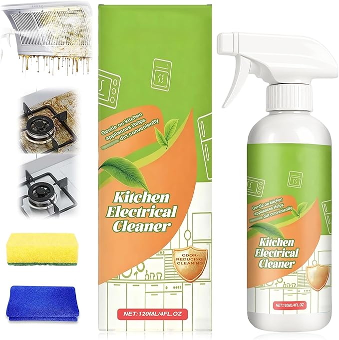 LHBMET Electrolyzed Ion Kitchen Cleaner Spray，Multi-purpose Kitchen Heavy Duty Cleaner Degreaser forAppliances, Household, Oven, Stove, Range Hood (120ML