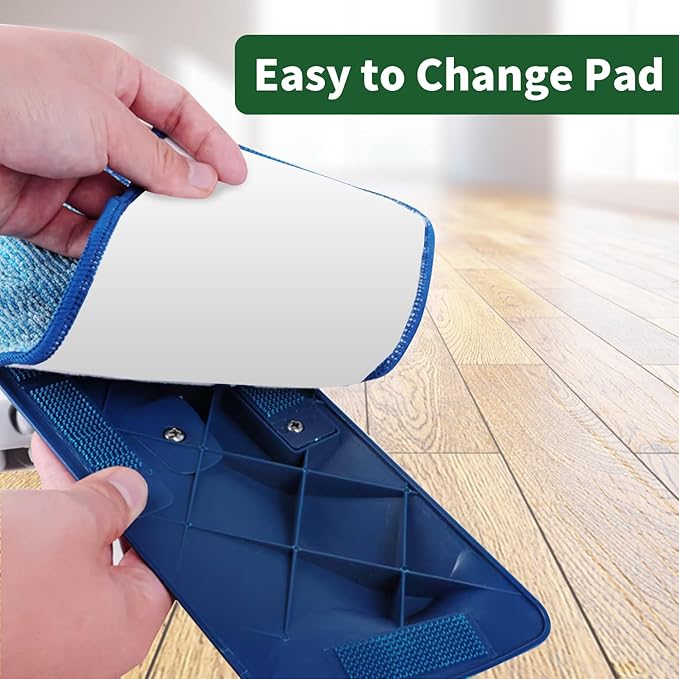 ZHAYAO 3 Pack Microfiber Cleaning Pads for Bona Mop, Reusable Microfiber Mop Pads for 18 Inch Mop, Hardwood & Hard Surface Floors Replacement Cleaning Mop Pads, Machine Washes