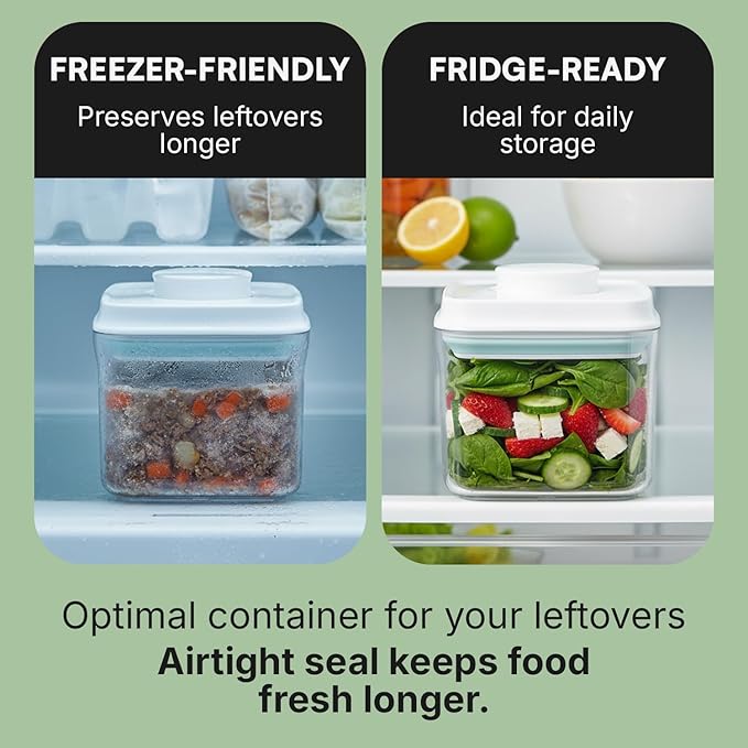 iChewie Bop Top | Airtight Meal Prep Containers with Lids | Food Storage Container Sets | Snack and Overnight Oats Fridge Organizer | Pantry and Kitchen Organization