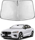 EcoNour Windshield Sunshade for Volvo S60 2019–2025 | Custom Fit Front Window Sun Shade | Blocks Harmful UV Rays & Reduces Heat | Foldable Sun Visor with Storage Pouch