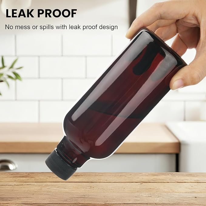 Hethyo Glass Spray Bottles 12oz Empty Spray Bottle Mist/Stream Spraying Small Refillable Containers for Hair Care, Cleaning Solutions, Plants, Essential Oils 2 Pack (Brown, 12oz)