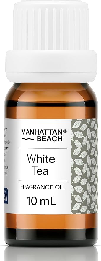 Manhattan Beach – White Tea Hotel Diffuser Oil – Luxury White Tea Fragrance Oil for Ultrasonic & Waterless Diffusers, Home & Spa, 10 mL Glass Bottle