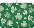 ABSOP St Patrick's Day Dish Drying Mat 18 x 24 Inch Green Shamrock Dish Drainer Rack Mat Absorbent Microfiber Mats for Spring Lucky Clovers Dish Pad for Kitchen Coffee Bar Decor