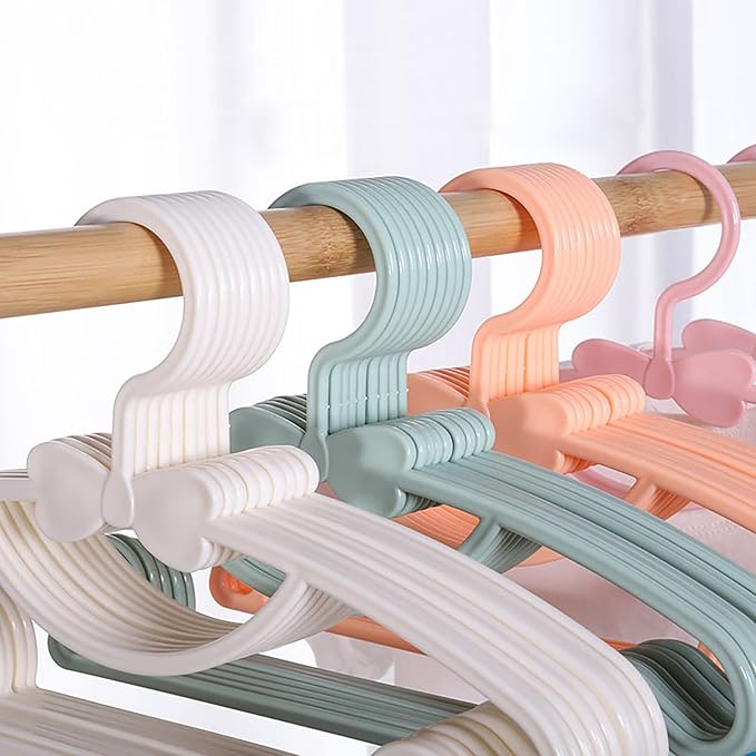 YYaaloa Kids & Baby Plastic Hangers - Very Durable, Toddler & Infant Hangers (Beige, 30pcs)