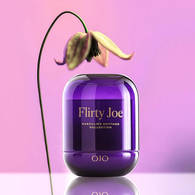 OJO Flirty Joe Scented Candle – 7.8 oz Jar Candle with Gardenia Can, Floral, Fruity Notes | Over 35-Hour Long-Lasting Burn | Premium Blend Wax, Home Fragrance and Gift for Special Days