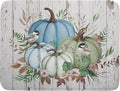 Fall Blue Pumpkin Dish Drying Mat 18x24 inch Autumn Harvest Dish Rack Mats Reversible Microfiber Drainer Pad for Kitchen Countertop Decor