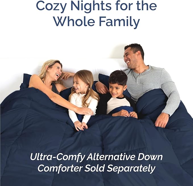Full 6 Piece Sheet Set - Comfy Breathable & Cooling - Ultra-Soft Hotel Luxury Bedding Set with 8-16 Inch Deep Pockets - 1 Flat & 1 Fitted Sheet & 4 Pillowcases - Wrinkle Free & Easy Care - Navy Blue