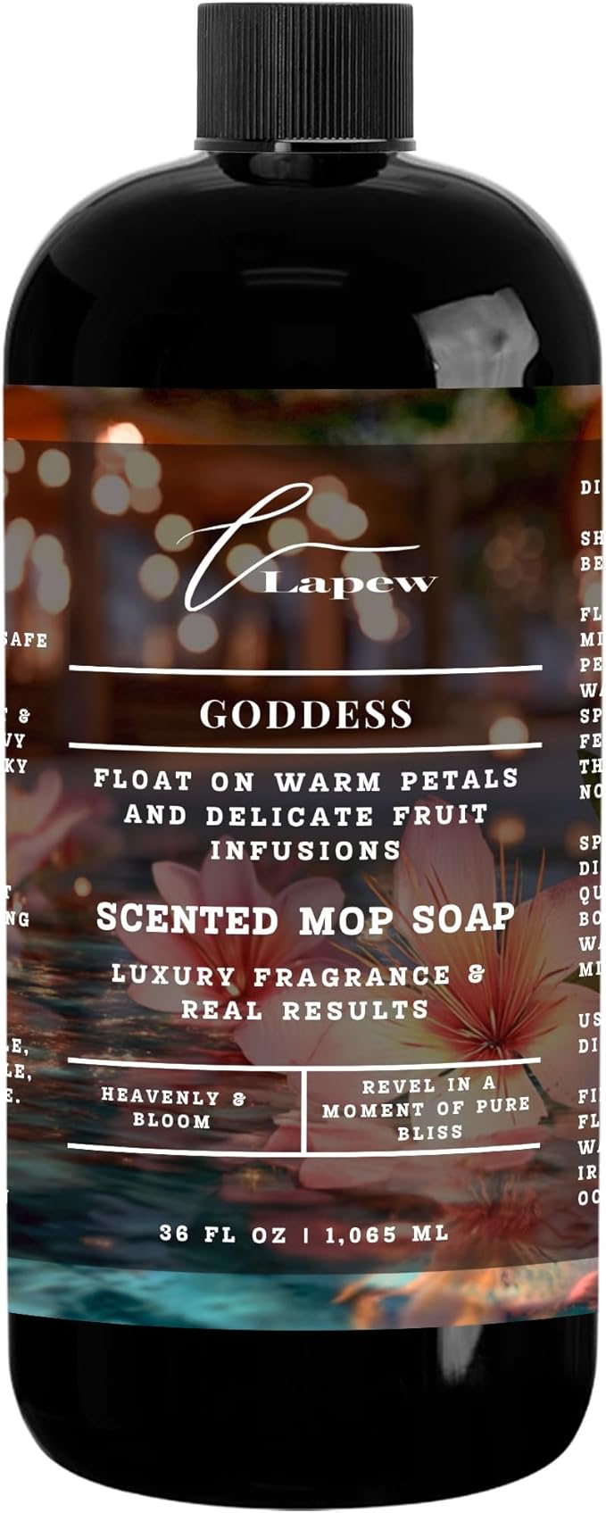 Lapew Goddess Scented Mop Soap Concentrate 36 oz | Premium Fragranced Floor Cleaner | Streak-Free | Hard Floor Cleaning Solution | Eco Friendly | Made in USA (Sweet Grace)