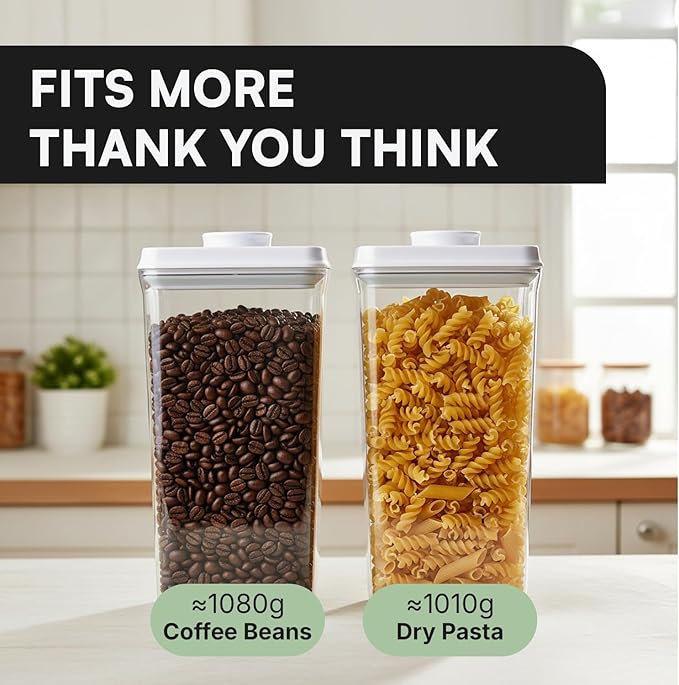 iChewie Bop Top | Airtight Meal Prep Containers with Lids | Food Storage Container Sets | Snack and Overnight Oats Fridge Organizer | Pantry and Kitchen Organization