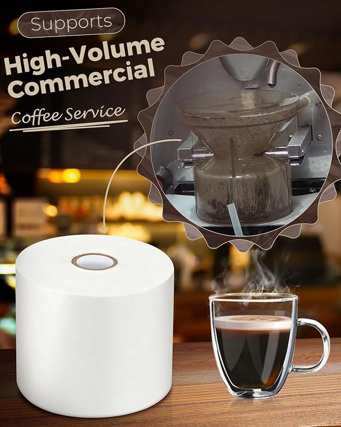 50766.0001 Filter Paper Roll Fit for Bunn Sure Immersion Coffee Brewer, 9" * 9" * 8", White, High Density for Precise Filtration & Clear Coffee, Ideal for Bunn-O-Matic Commercial Brewer, 1 PACK