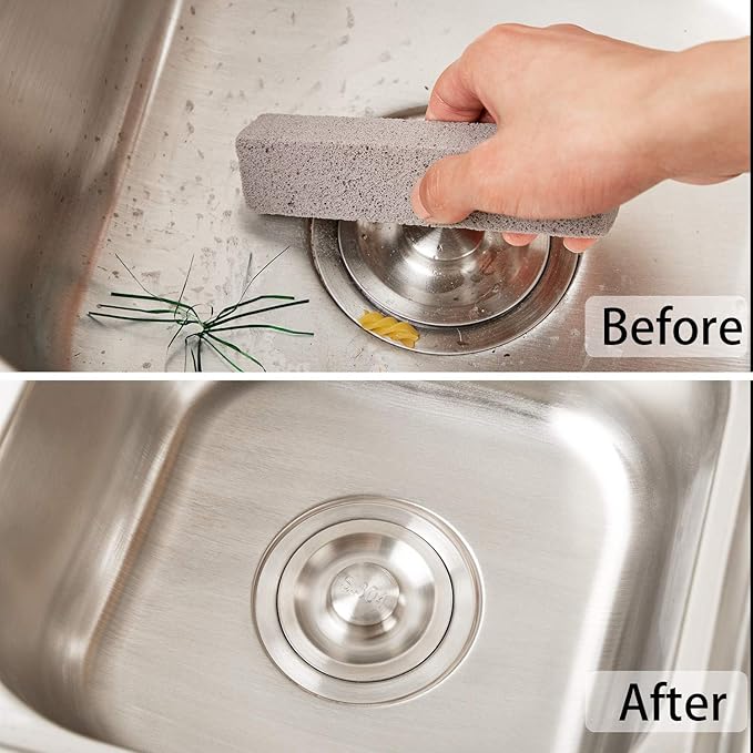Norme 30 Pack Pumice Stones for Toilet Bowl Cleaning Scouring Pad Pumice Stick Cleaner for Cleaning Toilets, Bathtubs, Grills, Kitchen, Swimming Pools, Sinks, 5.9 x 1.4 x 0.9 Inch (Gray)