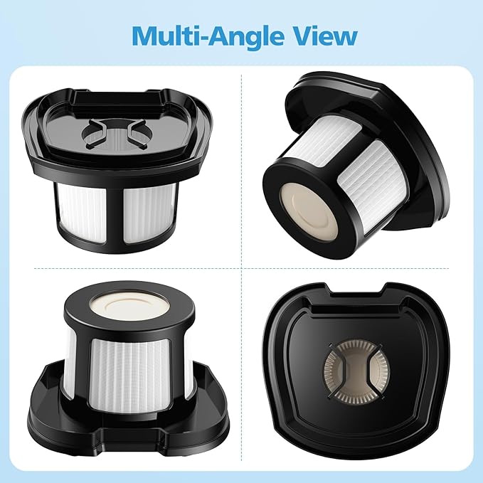 4 Pack 2284W 2390A Vacuum Replacement Filter Compatible with Bissell Pet Hair Eraser Hand Vacuum 2284W, 2390, 2390A, 2579, 2389, Part # 1614212 1614203 1614204, 4 Mesh Filters and 8 Foam Filters