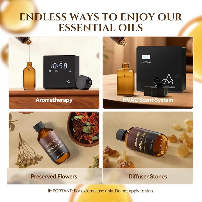 Vanilla Silk Diffuser Oil Inspired by Luxury Hotel Scent 6.76 Fl Oz (200ml), Aroma Diffuser & Hotel Fragrance Diffuser Oil, Essential Oil Diffuser for Aromatherapy, Long-Lasting