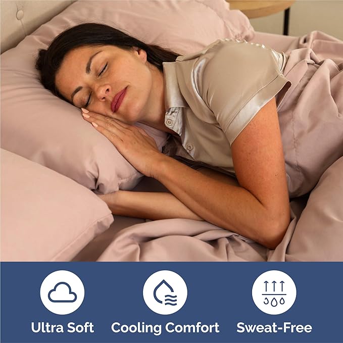 Queen 6 Piece Sheet Set - Comfy Breathable & Cooling - Ultra Soft Hotel Luxury Bedding Set w/ 8-16 Inch Deep Pockets - 1 Flat & 1 Fitted Sheet & 4 Pillowcases - Cozy, Wrinkle Free & Easy Care - Mauve