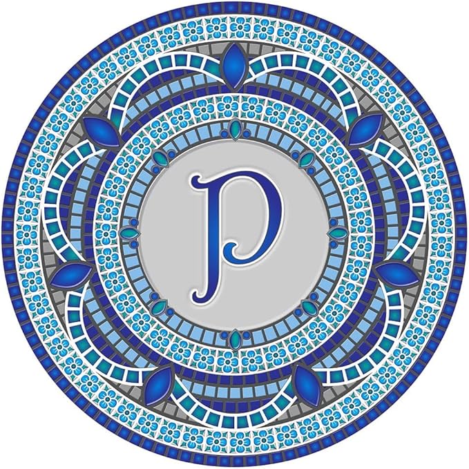 Skip's Garage Custom Monogram Decorative Pool Art - Mosaic Pool Art - Choose Your Size & Personalization - Easy Drop-in Installation