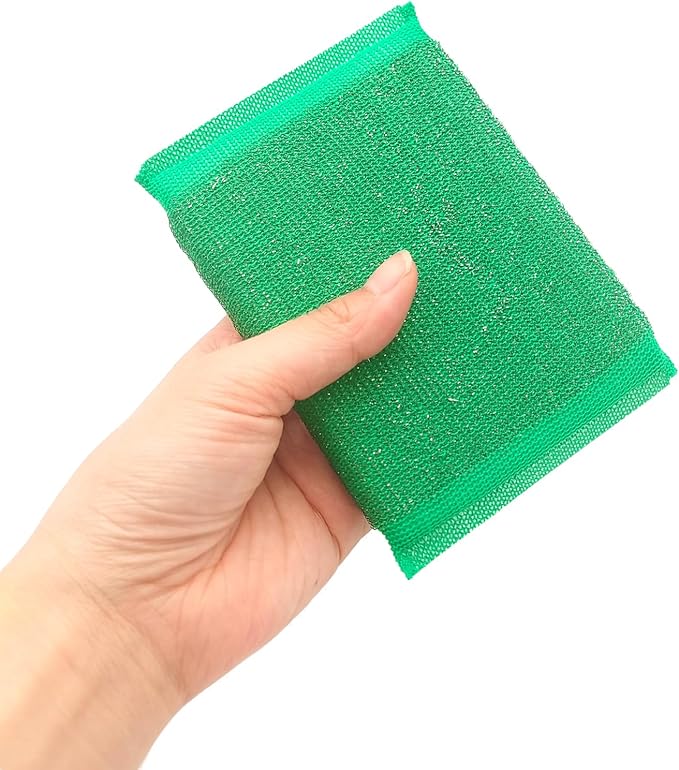 12 PCS Steel Dish Kitchen Sponge Scrubber for Kitchen Multipurpose Heavy Duty Scrub for Dishwashing Long Lasting Kitchen Sponge for Cleaning Dishes, Pans, Pots and Hard Stains, Color Random