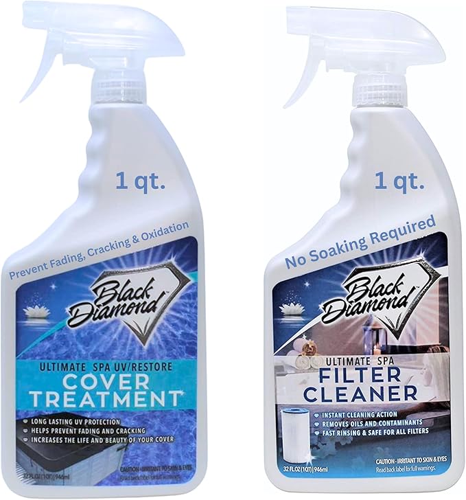 Ultimate UV/Restore Spa & Hot Tub Cover Cleaner and Protectant Treatment. Conditioner for Vinyl Cover Conditioner Spray Restores Your Cover to Look New. Simply Easy to Use (Combo)