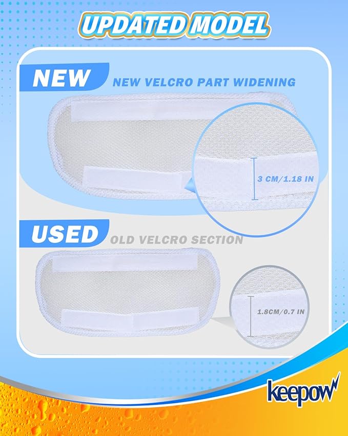 KEEPOW 6 Pack Upgraded Microfiber Pads Replacement Fit for Neugo Steam Mop for Hardwood Floors NE033/NE033M Compatible with GorFanty GF-6610B/ GF-6610, Washable Floor Mop Cloth for KGHKGH Attachments