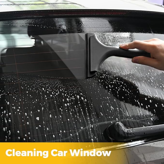 Gomake Small Silicone Squeegee Window Shower Squeegee Tool,Auto Water Blade for Car Windshield, Window, Mirror, Glass Door,Bathroom