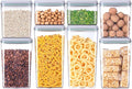 8-Piece Set of Pop Airtight Food Storage Containers with Lids Stackable Containers for Kitchen Pantry Organization Ideal for Cereal Snacks Flour Sugar Coffee and Spaghetti (1.2, 2.0, 2.7, 3.3qt)*2