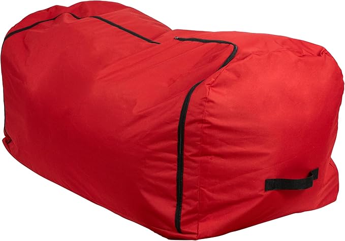 Northlight 57" Red Artificial Christmas Tree Rolling Storage Bag for Trees Up to 9ft