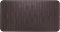 MicoYang Silicone Dish Drying Mat for Multiple Usage,Easy clean,Eco-friendly,Heat-resistant Silicone Mat for Kitchen Counter or Sink,Refrigerator or Drawer Liner Coffee 4XL 32 inches x 18 inches