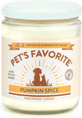 Pet's Favorite Pet Odor Candle, Clean Burning, Long Lasting Scented Candles with a Cotton Wick. (Pumpkin Spice, Pack of 1)