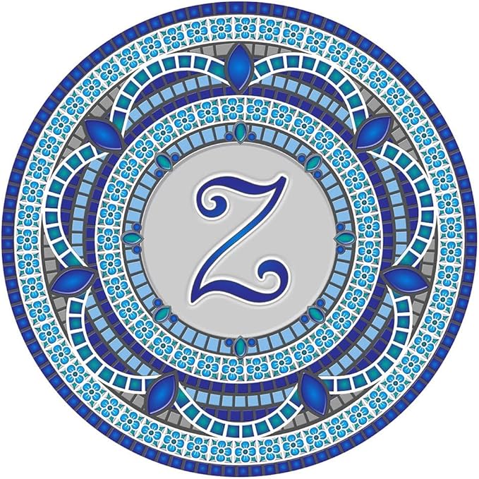 Skip's Garage Custom Monogram Decorative Pool Art - Mosaic Pool Art - Choose Your Size & Personalization - Easy Drop-in Installation