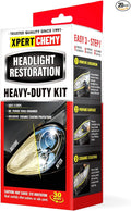 XPERTCHEMY Headlight Restoration Kit-Headlight Cleaner Removing The Heavy-Duty Yellowing, Clouding and Stains, Even Buffs Out Unsightly Hairline Scratches,No Power Tools Needed