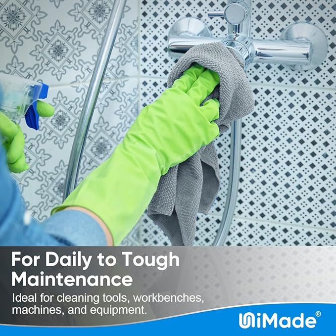 UNIMADE Microfiber Cleaning Cloth, 100 Sheets Microfiber Towels for Cars Commercial Grade Washcloths Lint-Free Bulk Shop Towel Cleaning Rags for Mechanic Restaurant Garage Housekeeping, 11"x 9", Grey