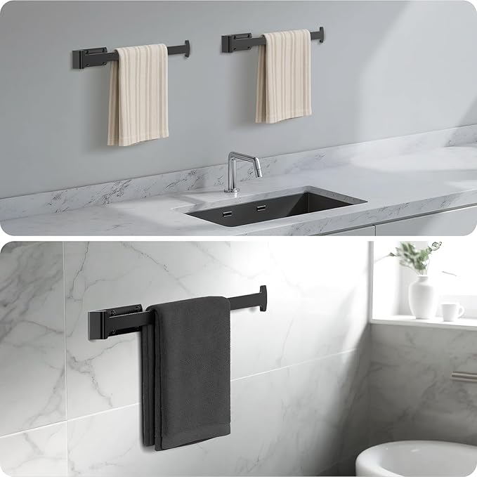 2 Pack Hanger Holder, Hanger Storage Rack for Wall, Closet Laundry Room,Clothes Hanger Storage for Adult or Child Clothes，Black 15-Inch