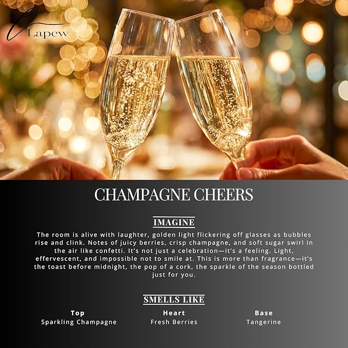 Lapew Champagne Cheers Scented Mop Soap Concentrate 36 oz | Premium Fragranced Floor Cleaner | Streak-Free | Hard Floor Cleaning Solution | Eco Friendly | Made in USA (Champagne Toast)