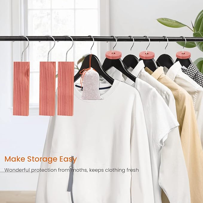 Homode Cedar Blocks for Clothes Storage, Set of 60, Cedar Chips & Sachets - Aromatic Cedar Wood Balls for Closets, Drawers, Fresh Essentials