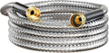 Beitopamz Short Garden Hose 10 ft, Male to Female Heavy Duty Stainless Steel Small Water Hose Extende Connector, Flexible No Kinks Leakproof 3/4 in Fittings, Lightweight Leader Hose for Patio, Lawn