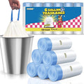 T.FORING 6 Gallon Trash Bags Drawstring 1.1 Mil - 120 Count Medium Garbage Bags,22.5 Liter Strong Plastic Trash Can Liners Unscented,Thick Waste Basket Bags for Home Bathroom Office Kitchen