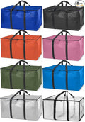 ClearSpace Heavy Duty Moving Bags or Storage Bags – Storage Bins with Lids, Large Moving Boxes with Backpack Straps & Zippers,– Packing Box & Moving Supplies for College Dorm, 8 Pack