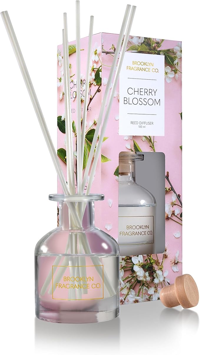 Brooklyn Fragrance Co Expressive Scent Reed Diffuser: Long-Lasting Home Fragrance, 100mL Bottles, Over 20 Scents Including Lavender, Jasmine, Fresh Linens