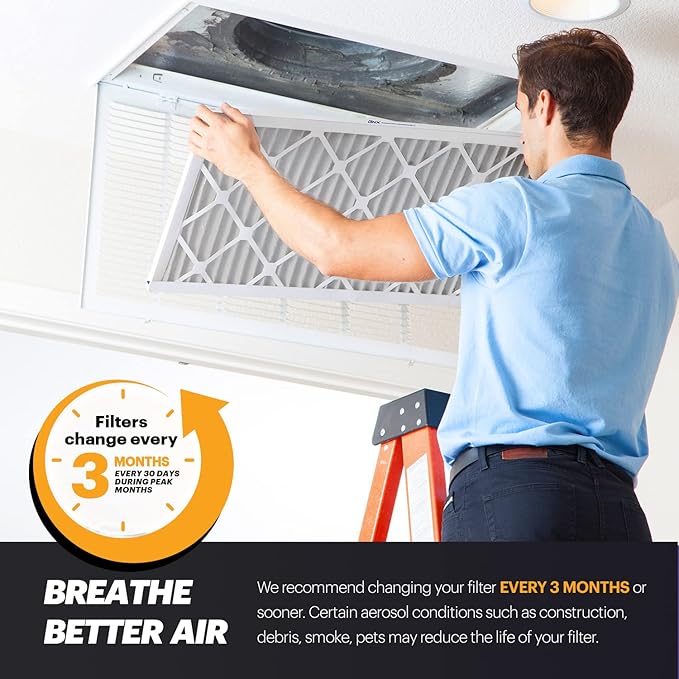 BNX TruFilter 20x25x1 Air Filter MERV 11 (12-Pack) - MADE IN USA - Allergen Defense Electrostatic Pleated Air Conditioner HVAC AC Furnace Filters for Allergies, Dust, Pet, Smoke, Allergy MPR 1200 FPR