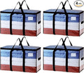 TAILI Extra Large Moving Bags, 4 Pack Clear Heavy Duty Totes for Storage with Visible Window, Wrap Around Handles, Storage Bags for Space Saving, Alternative to Moving Boxes